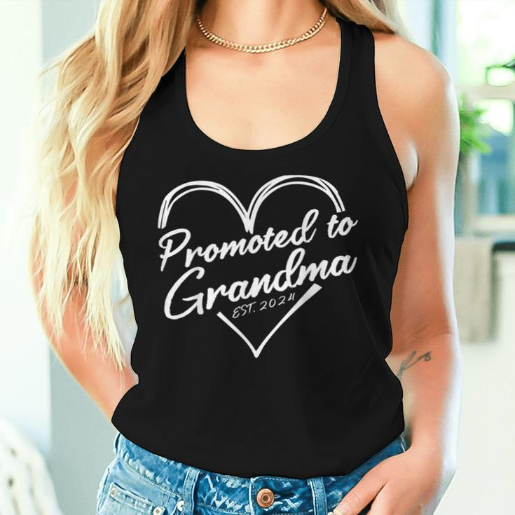 Soon To Be Grandma 2024 Promoted To Grandma Est 2024 Women Tank Top Gifts for Her