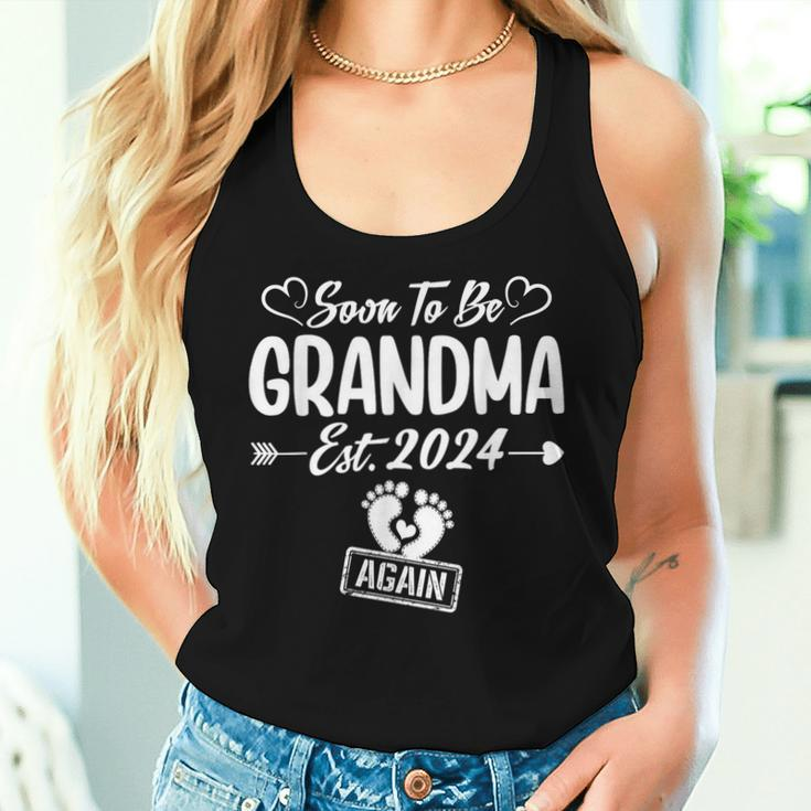 Soon To Be Grandma Again Est 2024 New Mom Women Tank Top Gifts for Her