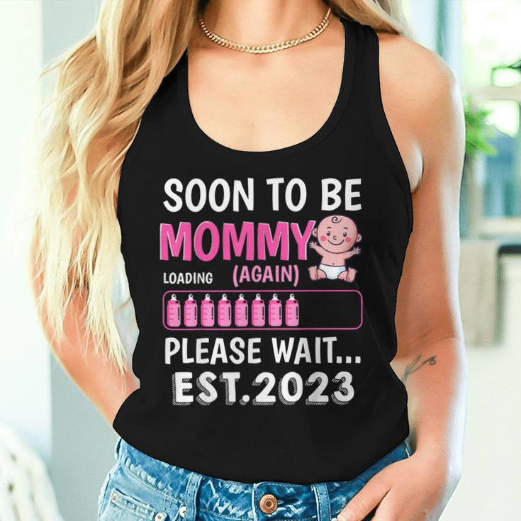 Soon To Be Mommy Again Est 2023 Baby Shower Girl Loading Women Tank Top Gifts for Her