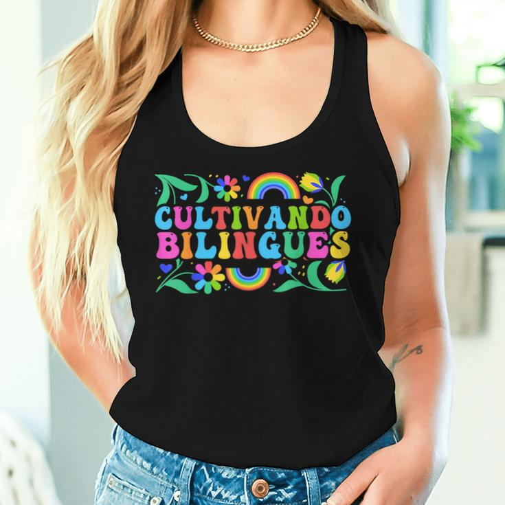 Spanish Teaching Pride Rainbow Cultivando Bilingues Women Tank Top Gifts for Her