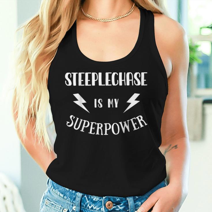 Splechase Is My Superpower Horse Racing Sarcastic Women Tank Top Gifts for Her