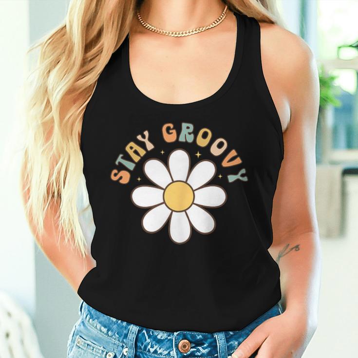 Stay Groovy Retro Hippie 60S 70S 80S Costume Theme Party Women Tank Top Gifts for Her