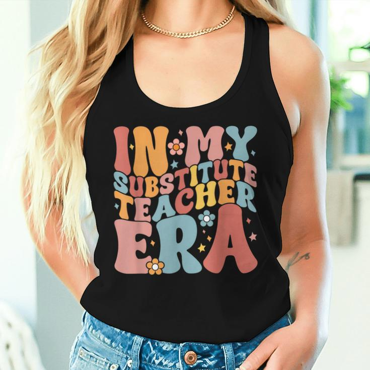 In My Substitute Teacher Era Retro Groovy Back To School Women Tank Top Gifts for Her