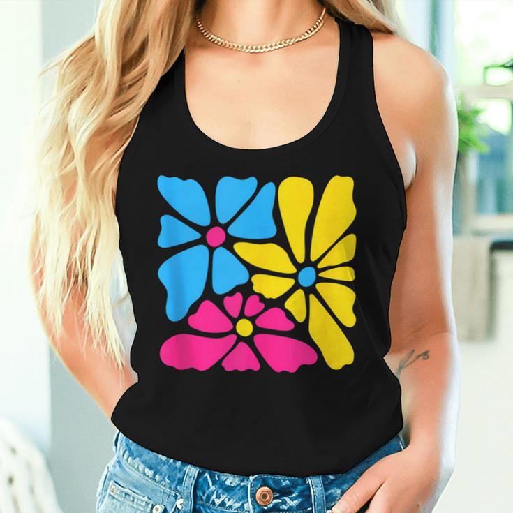 Subtle Pansexual Flower Floral Pan Pride Month Lgbtq Plant Women Tank Top Gifts for Her