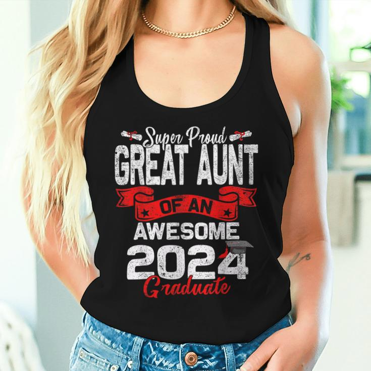 Super Proud Great Aunt Of A 2024 Graduate 24 Graduation Women Tank Top Gifts for Her