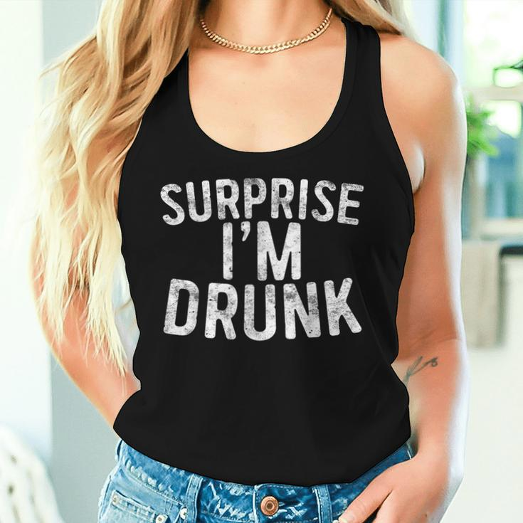 Surprise I'm Drunk Drinking Fourth Of July Women Tank Top Gifts for Her