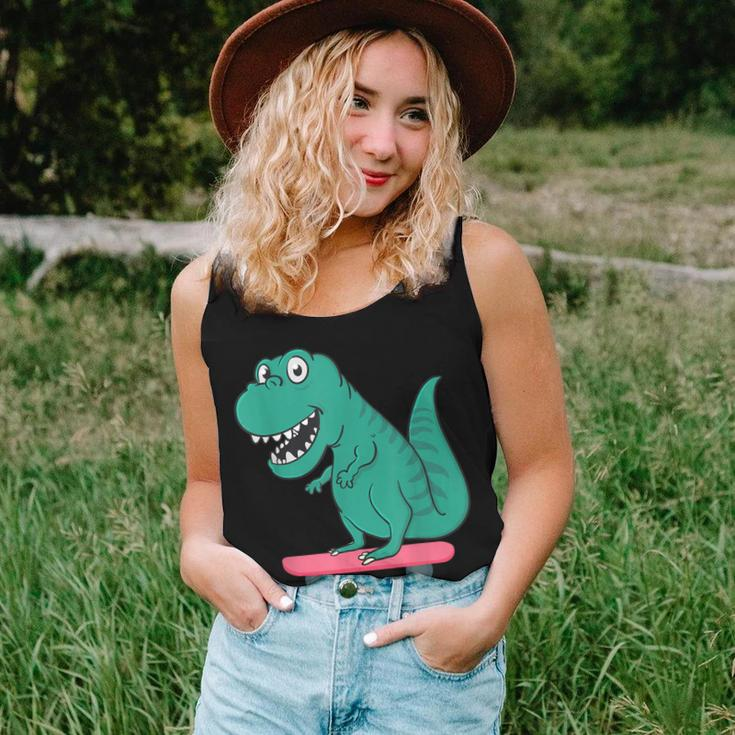 T Rex On Skate Board Skaters Skate Skating Woman Man Women Tank Top Gifts for Her