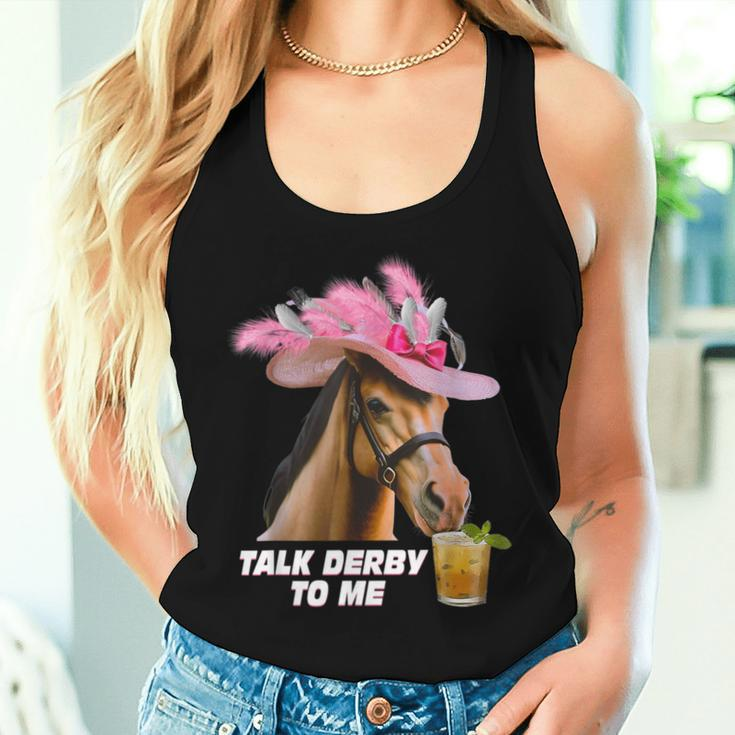 Talk Derby To Me Horse Racing Derby Day 150Th Women Tank Top Gifts for Her
