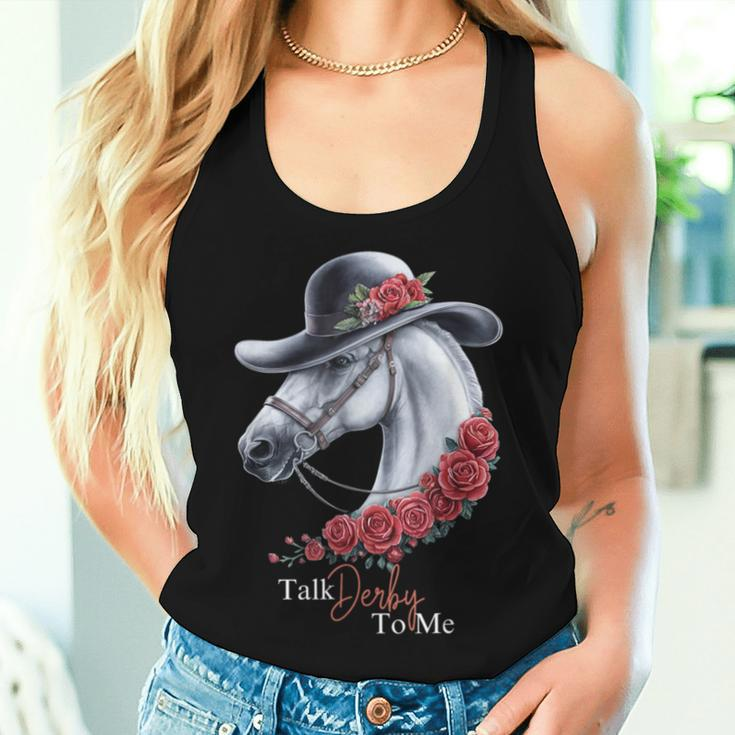 Talk Derby To Me Horse Racing Lover Derby Day Women Tank Top Gifts for Her