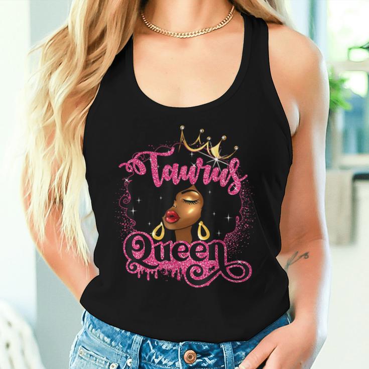 Taurus Queen African American Zodiac Birthday Afro Women Women Tank Top Gifts for Her