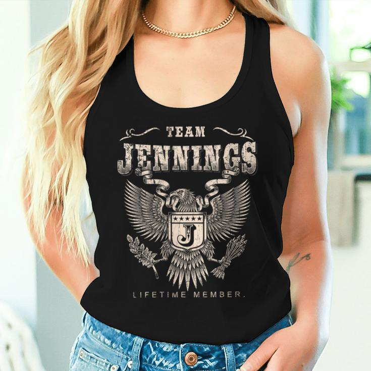 Team Jennings Family Name Lifetime Member Women Tank Top Gifts for Her