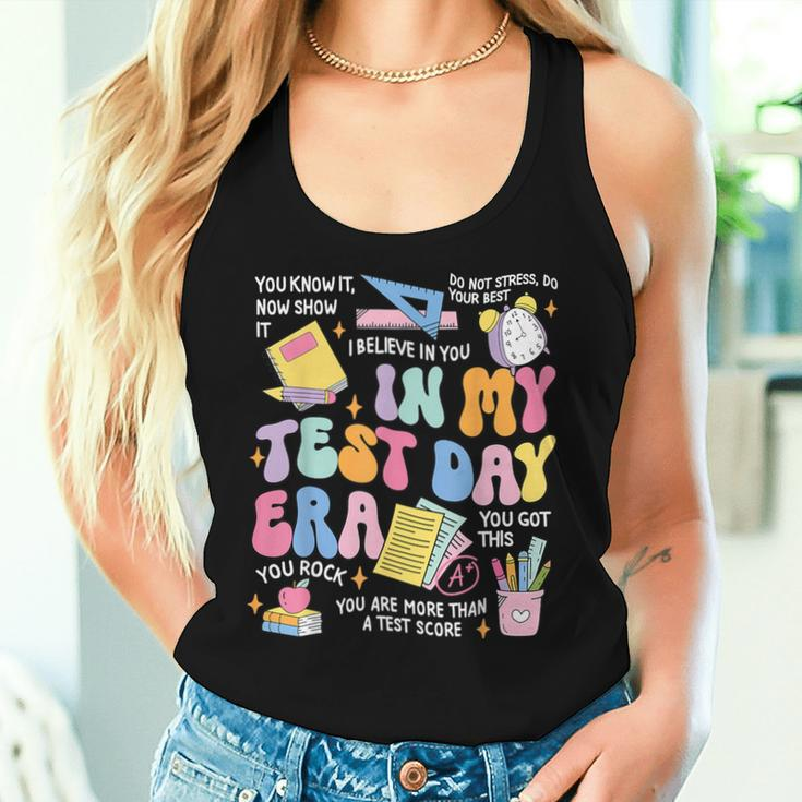 In My Test Day Era Retro Groovy Testing Day Teacher Student Women Tank Top Gifts for Her