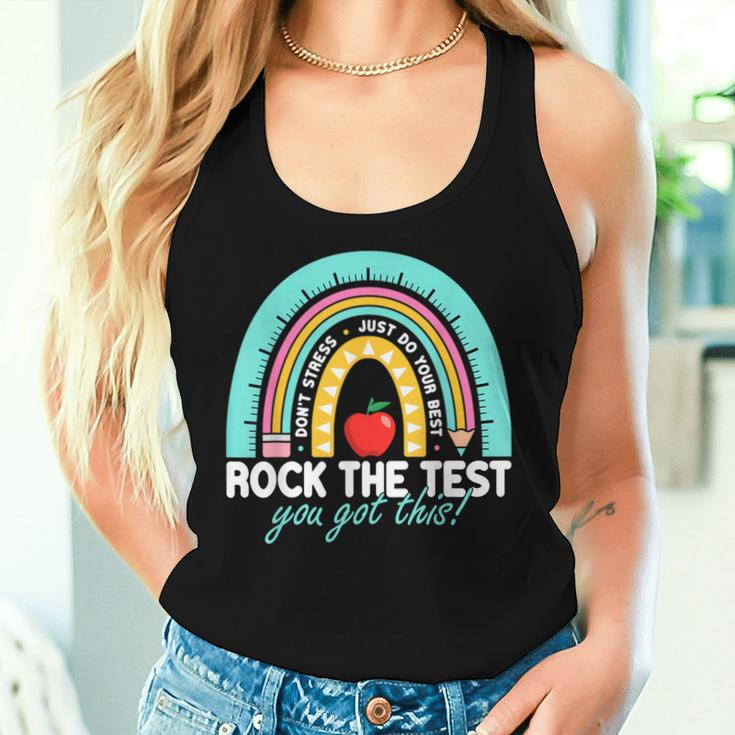 Test Day Teacher Rock The Test Day Vibes Testing Day Women Women Tank Top Gifts for Her