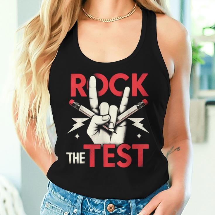 Testing Day Rock The Test Rock Music Teacher Student Women Tank Top Gifts for Her