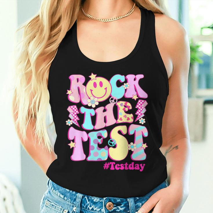 Testing Day Teacher Student Motivational Rock The Test Women Tank Top Gifts for Her