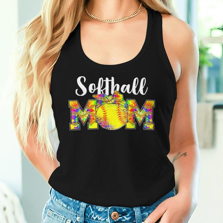 Tie Dye Softball Mom Softball Game Day Vibes Women Tank Top Gifts for Her