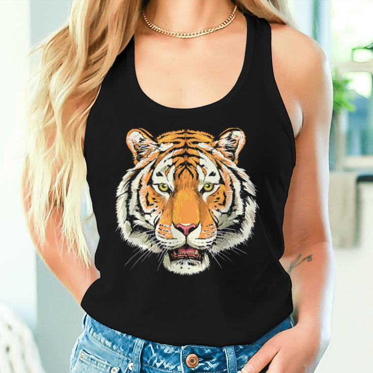 Tiger Head Cute Tiger Lover Tank Top Frauen Geschenke für Sie