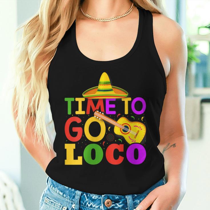 Time To Go Loco Cinco De Mayo Guitar Women Tank Top Gifts for Her