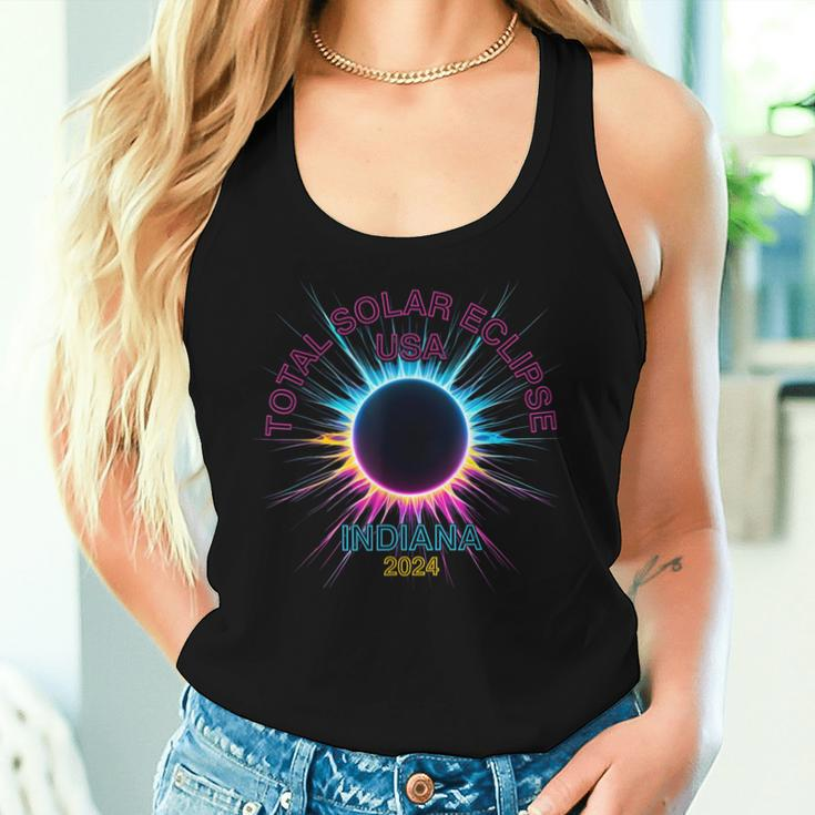 Total Solar Eclipse Indiana For 2024 Souvenir Women Tank Top Gifts for Her
