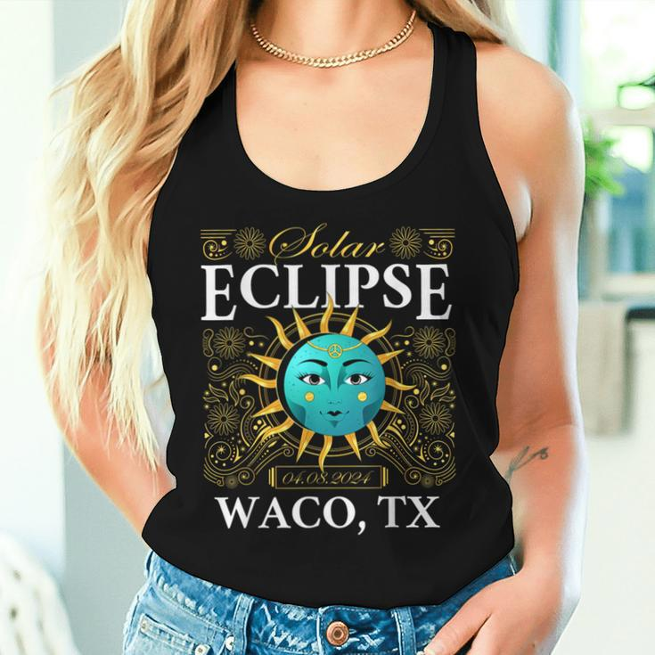Total Solar Eclipse Waco Tx Texas 2024 Totality Boho Retro Women Tank Top Gifts for Her