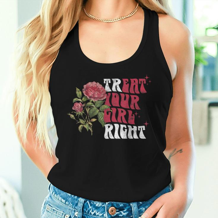 Treat Your Girl Right Groovy Vintage Eat Your Girl Women Tank Top Gifts for Her