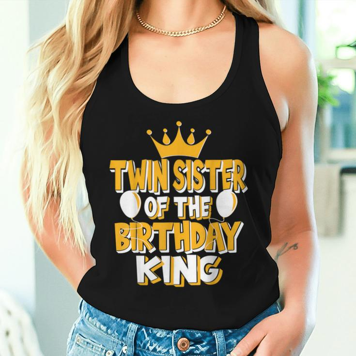 Twin Sister Of The Birthday King Family Matching Women Tank Top Gifts for Her