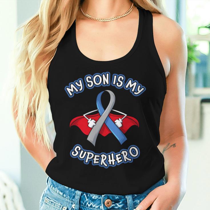 Typ 1 Diabetes Sohn Ist Mein Superhelden-Bewusstsein T1d Mama Papa Tank Top Frauen Geschenke für Sie