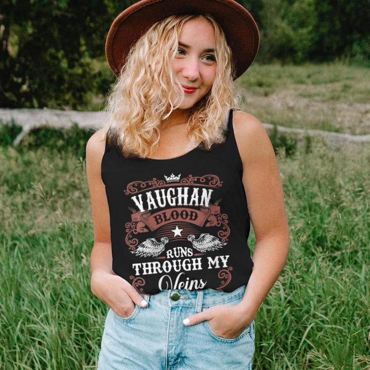 Vaughan Blood Runs Through My Veins Family Name Vintage Women Tank Top Gifts for Her