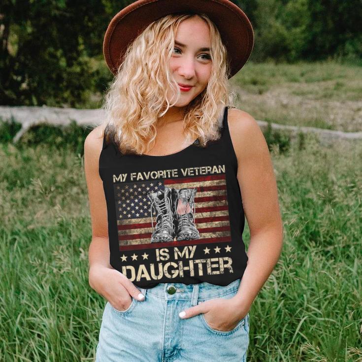 Veteran's Day My Favorite Veteran Is My Daughter Proud Dad Women Tank Top Gifts for Her