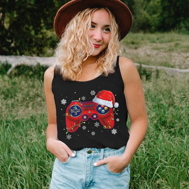 Video Game Controller Christmas Santa Hat Gamer Boys Girls Women Tank Top Gifts for Her