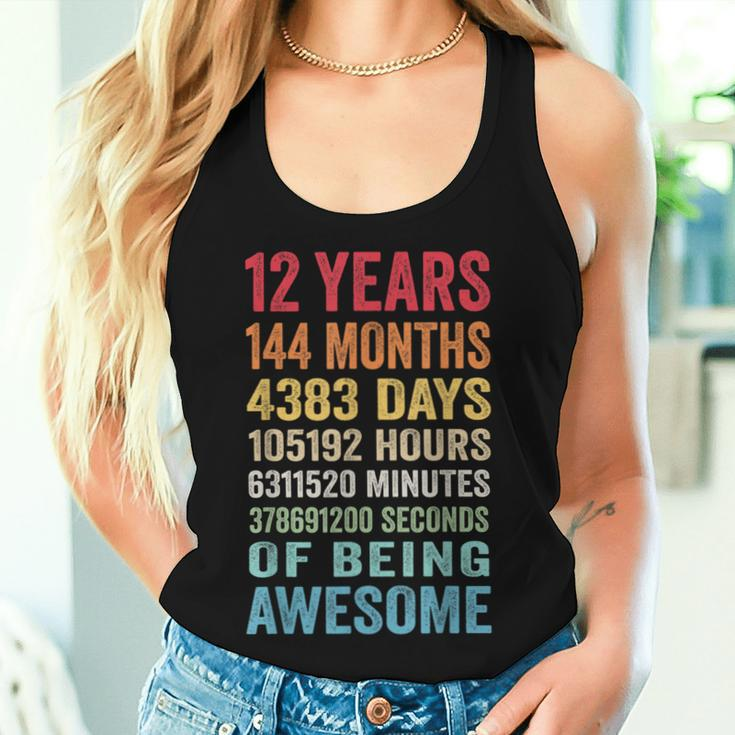 Vintage 12 Years Old Being Awesome 12Th Birthday Boys Girls Women Tank Top Gifts for Her