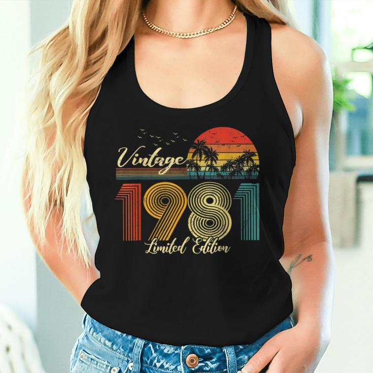 Vintage 1981 Limited Edition 39 Birthday Women Tank Top Gifts for Her