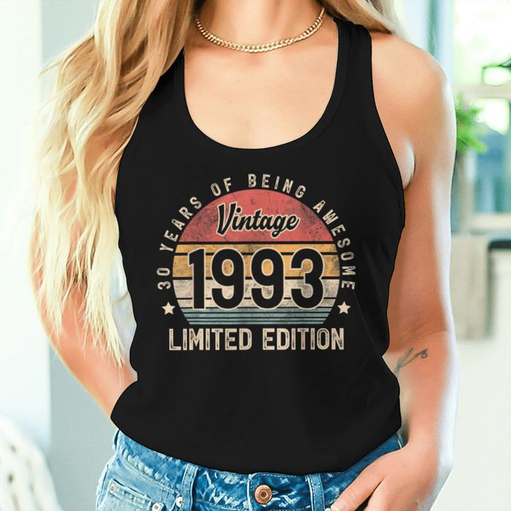 Vintage 1993 30 Year Old For Man Woman 30Th Birthday Women Tank Top Gifts for Her