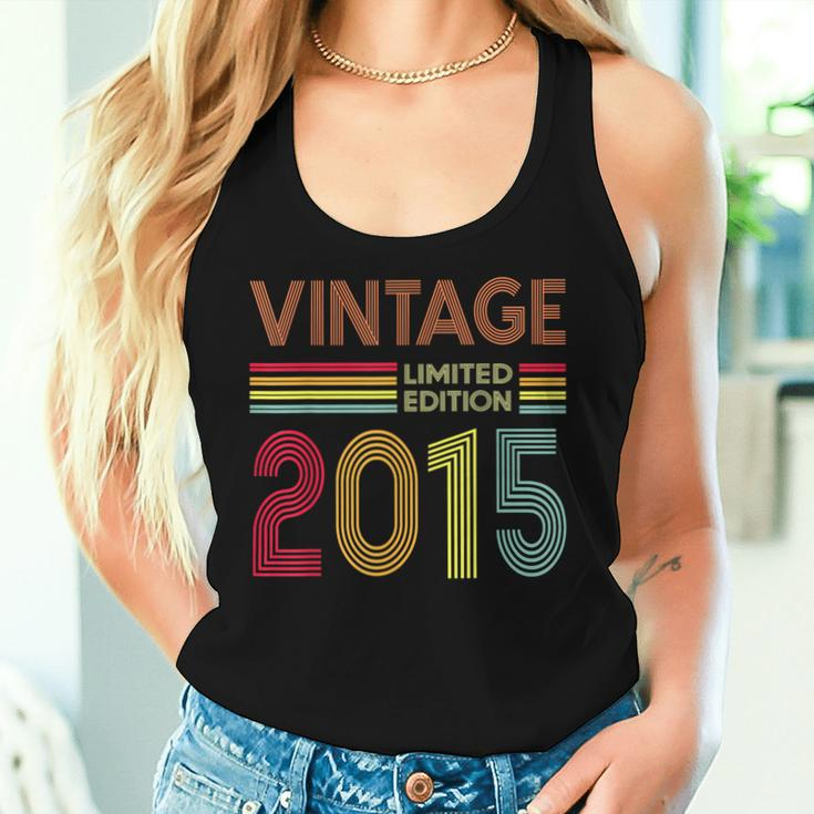 Vintage 2015 9 Years Old Boys And Girls 9Th Birthday Women Tank Top Gifts for Her