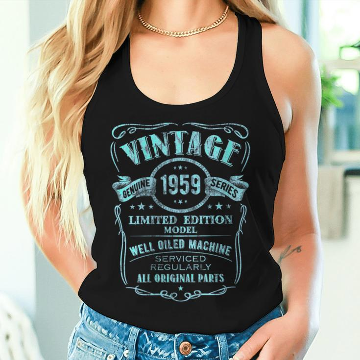 Vintage 65Th Birthday Well-Oiled Machine Since 1959 Women Tank Top Gifts for Her