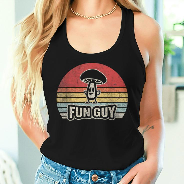 Vintage Fun Guy Fungi Mushroom Fungus Humor Women Tank Top Gifts for Her
