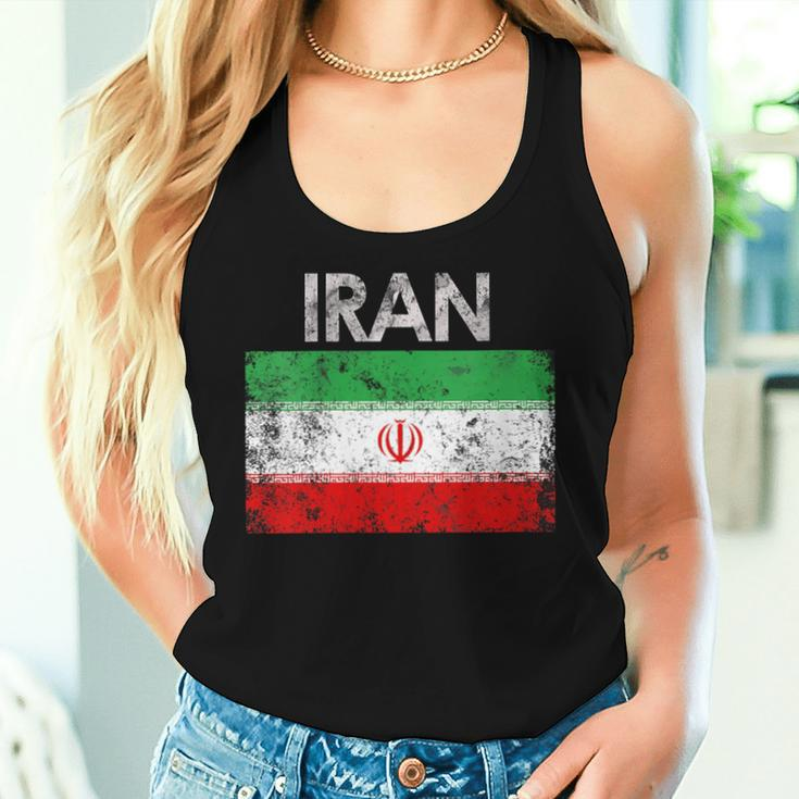 Vintage Iran Iranian Flag Pride Women Tank Top Gifts for Her