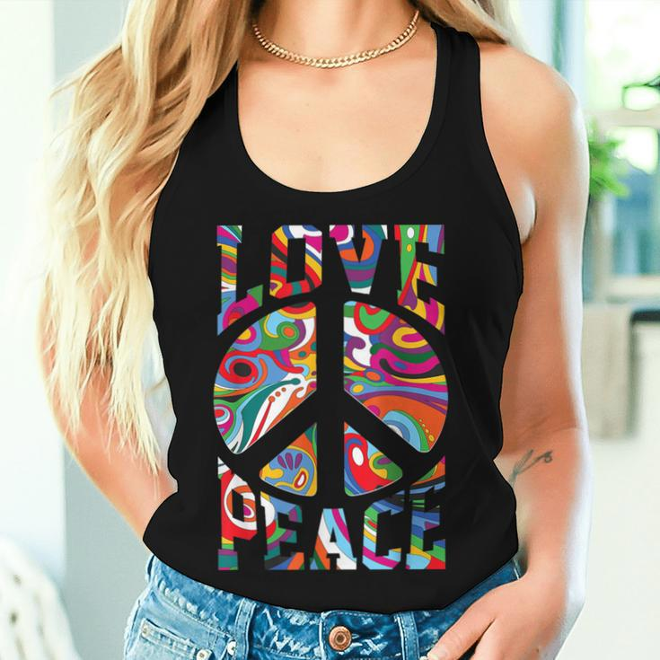 Vintage Love Peace 60S 70S Tie Dye Hippie Lover Men Women Tank Top Gifts for Her