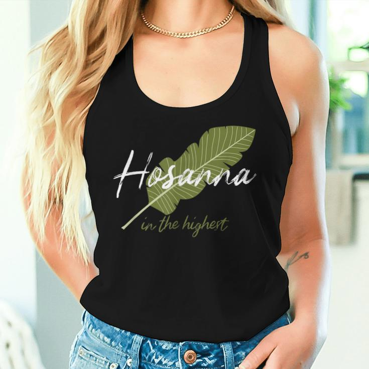 Vintage Palm Sunday Hosanna In The Highest Christian Easter Women Tank Top Gifts for Her