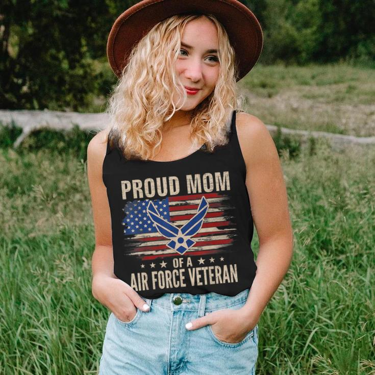 Vintage Proud Mom Of A Air Force Veteran American Flag Women Tank Top Gifts for Her