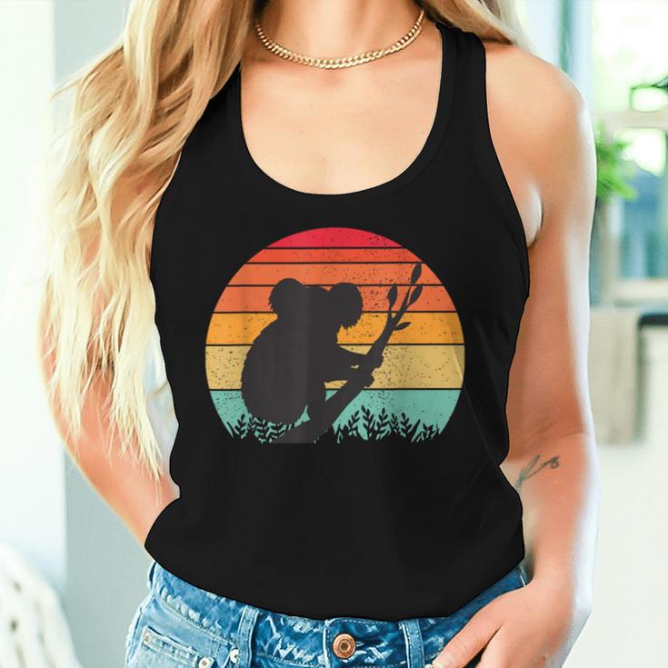 Vintage Retro Koala Liebhaber Mama Papa Junge Mädchen Geburtstagsgeschenk Tank Top Frauen Geschenke für Sie