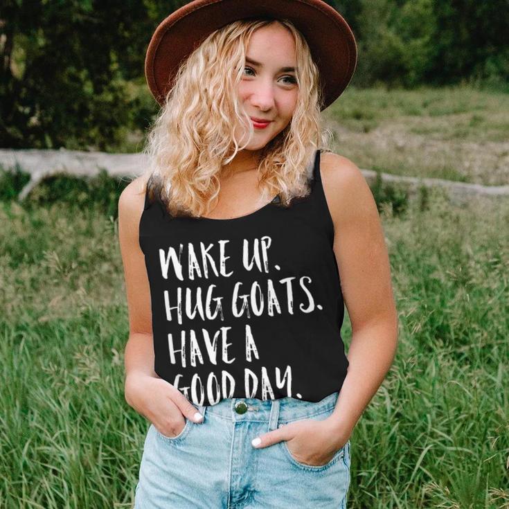 Wake Up Hug Goats Have A Good Day Cute Girl Farm Women Tank Top Gifts for Her