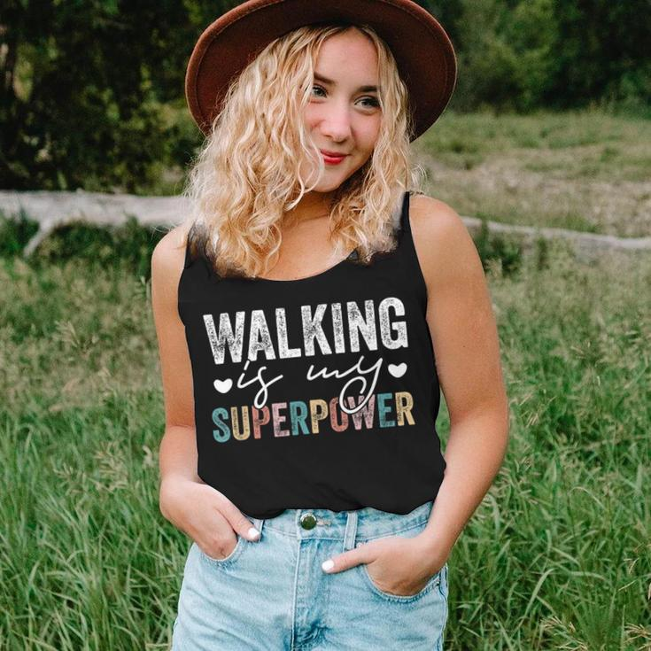 Walking Is My Superpower Walking Quote Women Women Tank Top Gifts for Her