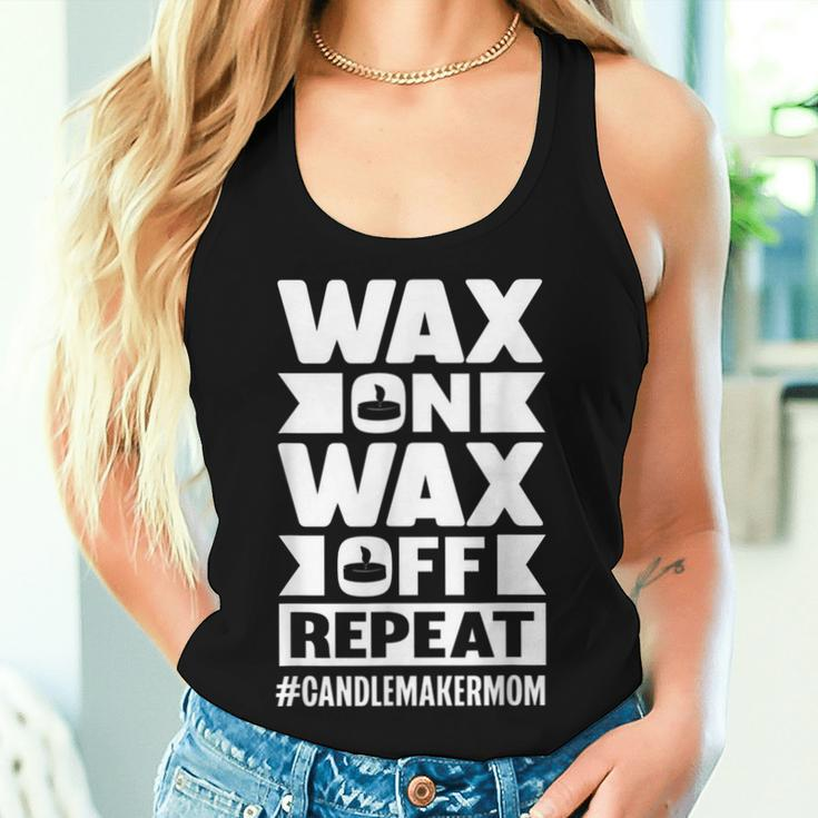 Wax On Wax Off Repeat Candle Maker Mom Women Tank Top Gifts for Her