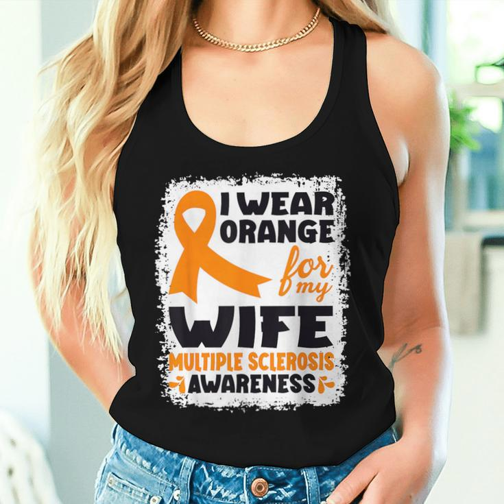 I Wear Orange For My Wife Ms Multiple Sclerosis Awareness Women Tank Top Gifts for Her