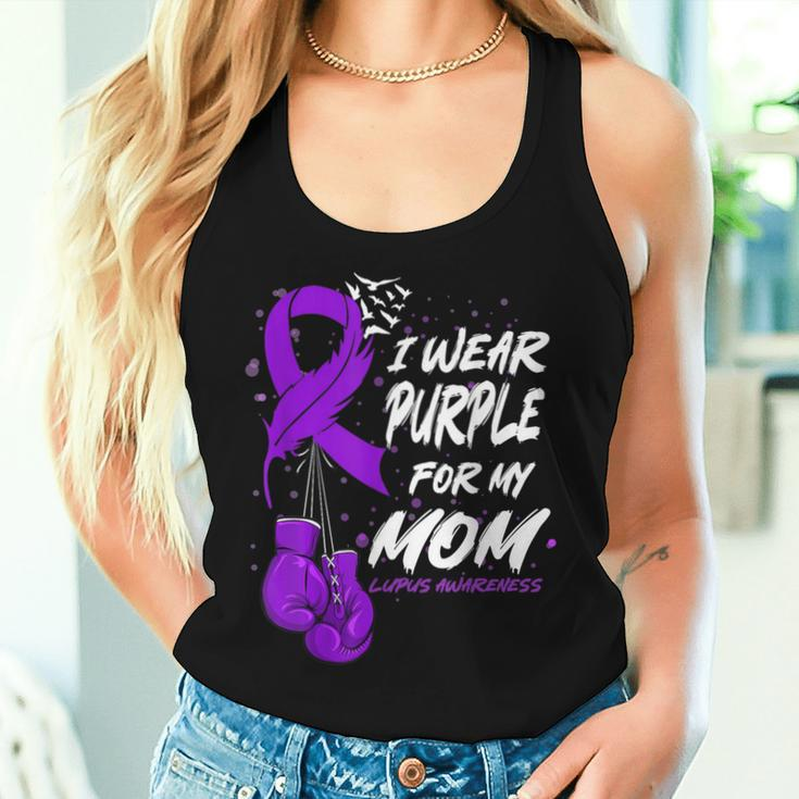 I Wear Purple For My Mom Lupus Awareness Support Women Tank Top Gifts for Her