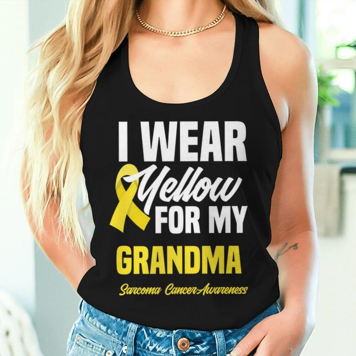 I Wear Yellow For My Grandma Sarcoma Cancer Awareness Women Tank Top Gifts for Her