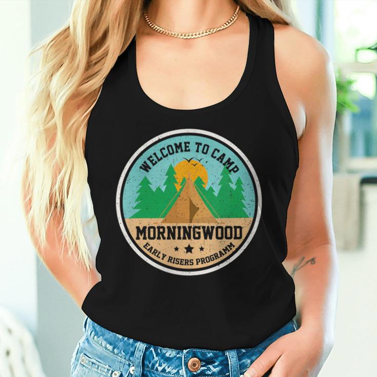 Welcome To Camp Morning Wood Artisan Sawdust Woodworking Women Tank Top Gifts for Her