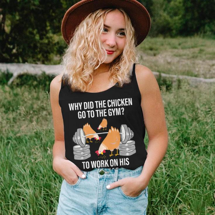 Why Did The Chicken Go To The Gym Animal Women Tank Top Gifts for Her