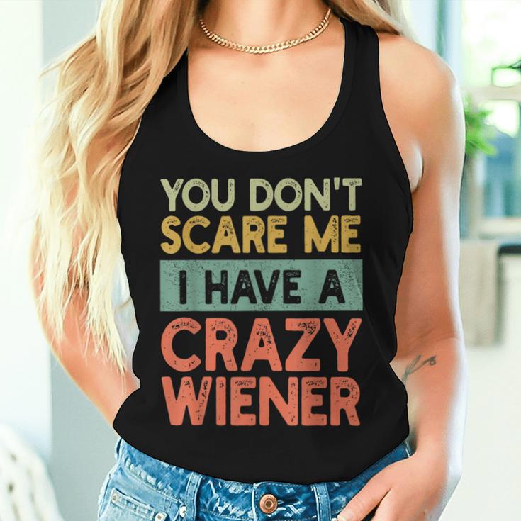 Wiener Hund Dackel Mama Papa Retro Hundebesitzer Lustige Tank Top Frauen Geschenke für Sie